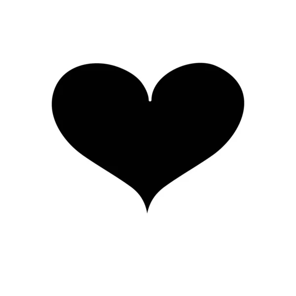 Contour Heart Symbol Love Passion Design Vector Illustration — Stock Vector
