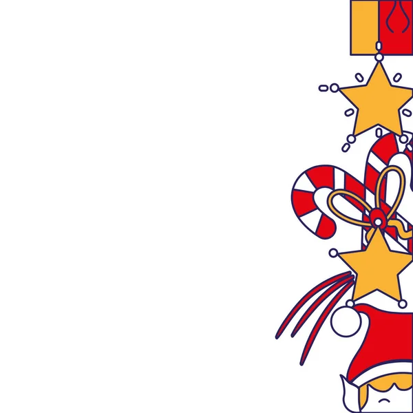 Merry Christmas Decoration Background Design Vector Illustration — Stock Vector