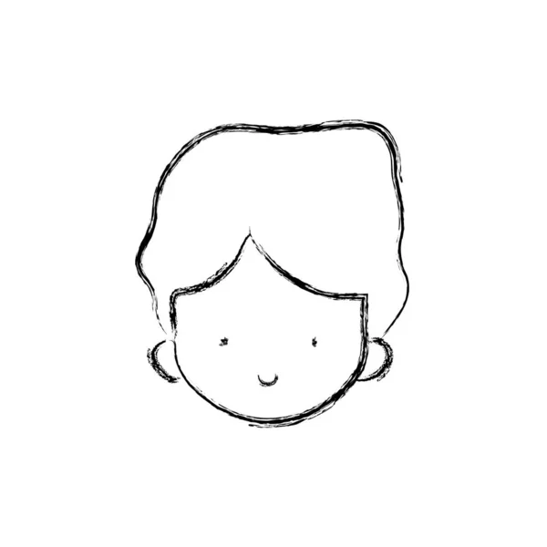 Εικόνα Avatar Αγόρι Κεφάλι Χτένισμα Σχεδιασμό Εικονογράφηση Διάνυσμα — Διανυσματικό Αρχείο