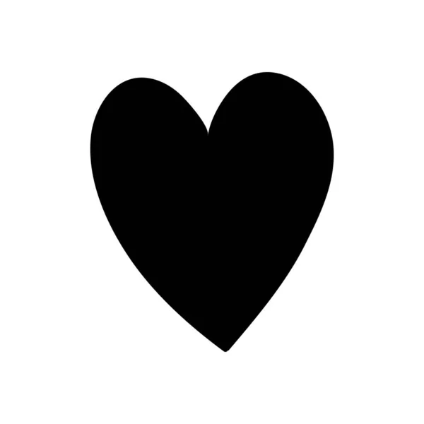 Contour Nice Love Heart Romantic Symbol Vector Illustration — Stock Vector