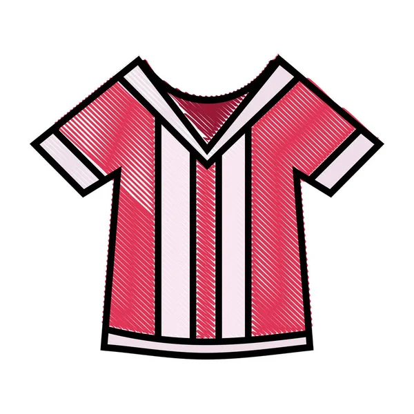 Ralado Shirt Objeto Para Jogar Futebol Americano Vetor Ilustração — Vetor de Stock