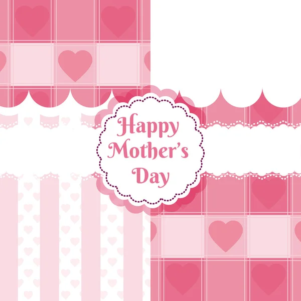 Happy Mothers Day Cute Pattern Icon Vector Illustration Graphic Design — Stock Vector