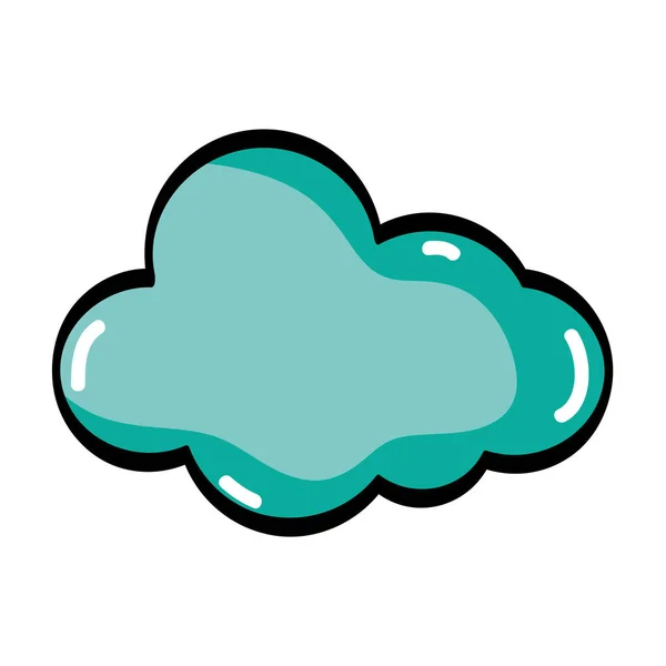 Natürliche Wolke Himmel Wetter Design Vektor Illustration — Stockvektor