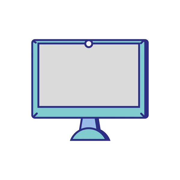 Bildschirm Elektronische Geräte Technologie Objektvektor Illustration — Stockvektor