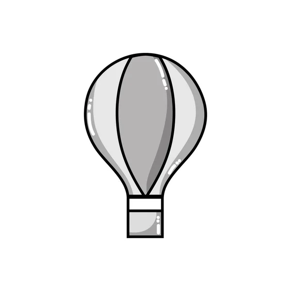 Illustration Vectorielle Conception Voyage Mouche Ballon Air Échelle Gris — Image vectorielle