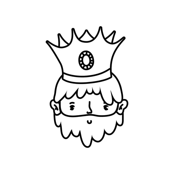 Rey Del Reino Real Tema Imperial Diseño Aislado Ilustración Vectorial — Vector de stock