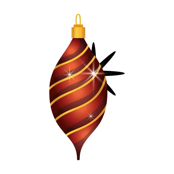 Boule Ovale Pour Joyeux Noël Décoration Vectorielle Illustration — Image vectorielle