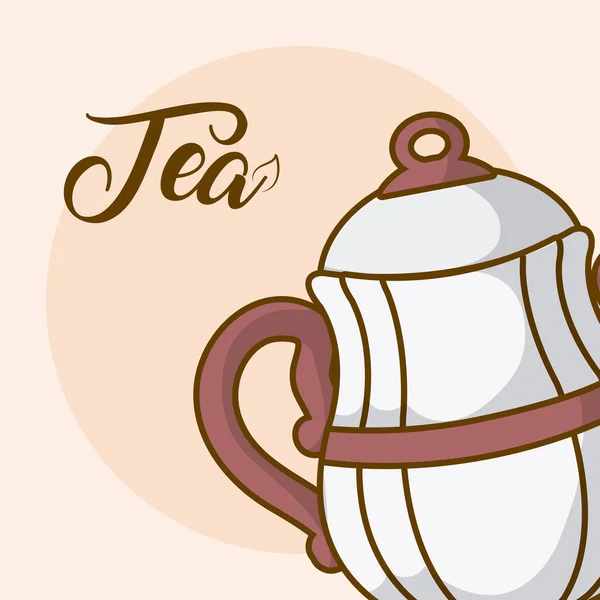 Çay Çecek Isıtıcısı Vektör Çizim Grafik Simge — Stok Vektör