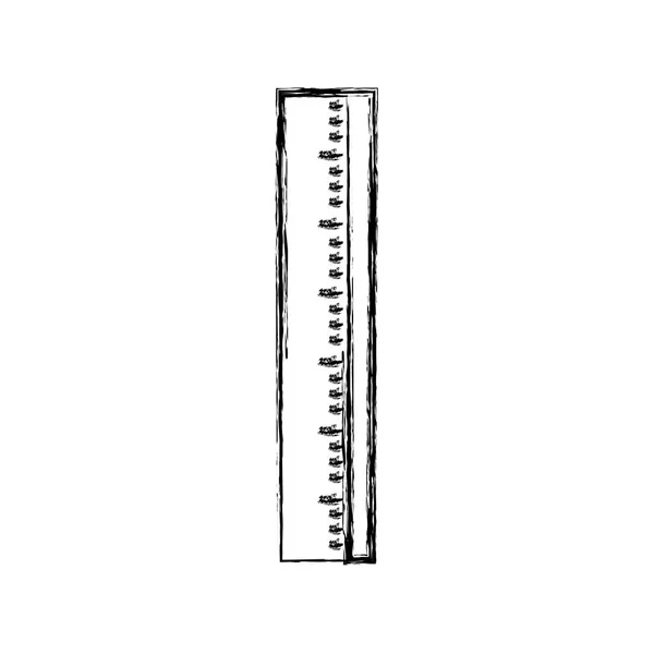 Abbildung Lineal Schulwerkzeug Zum Studium Bildungsvektor Illustration — Stockvektor