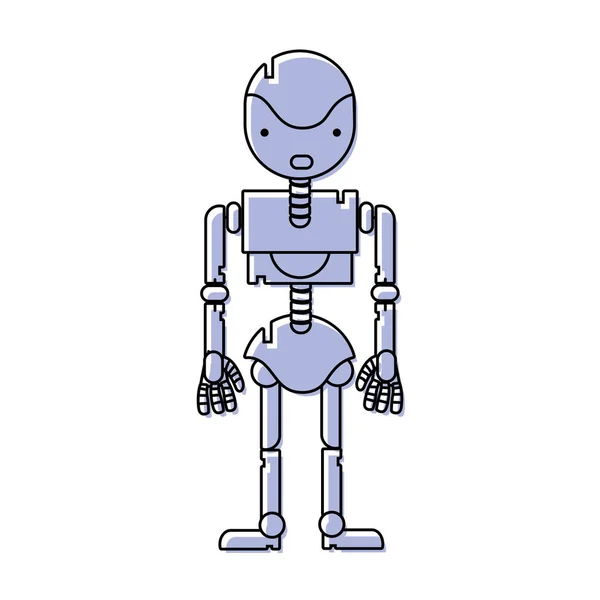 Färg Robot Maskin Med Teknik Kropp Design Vecctor Illustration — Stock vektor
