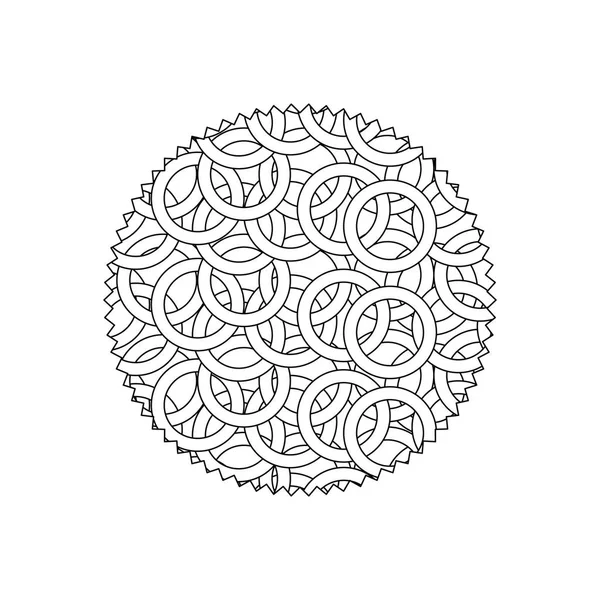 Line Cirkel Med Grafisk Dekor Bakgrund Mönster Vektorillustration — Stock vektor