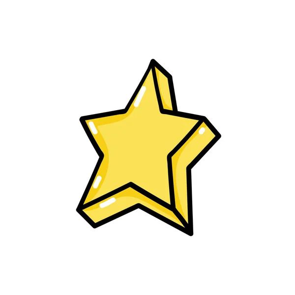 Star Decoration Award Success Themes Isolated Design Vector Illustration - Stok Vektor