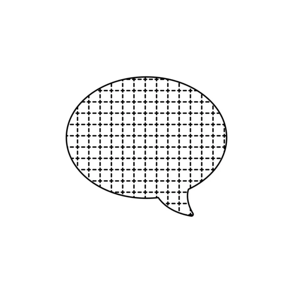 dotted shape oval chat bubble text message style vector illustration