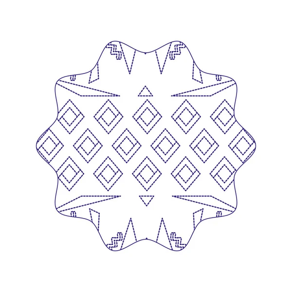 抽象的なメンフィス スタイルの背景ベクトル イラストの点線図形星 — ストックベクタ