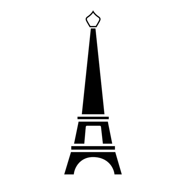 Kontur Eiffelturm Paris Reise Vektor Illustration — Stockvektor