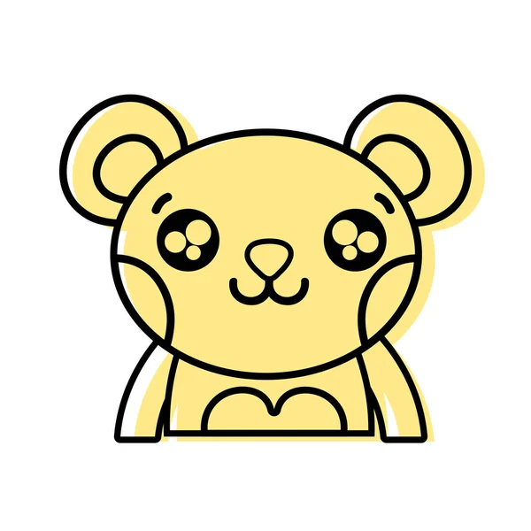 Barevný Šťastný Medvěd Roztomilý Divoké Zvíře Vektorové Ilustrace — Stockový vektor