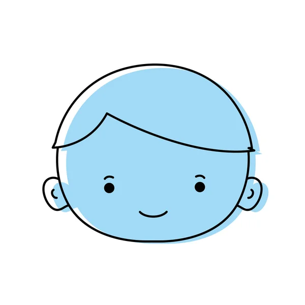 Χρώμα Προσώπου Αγόρι Avatar Εικονογράφηση Διάνυσμα Μαλλιά — Διανυσματικό Αρχείο