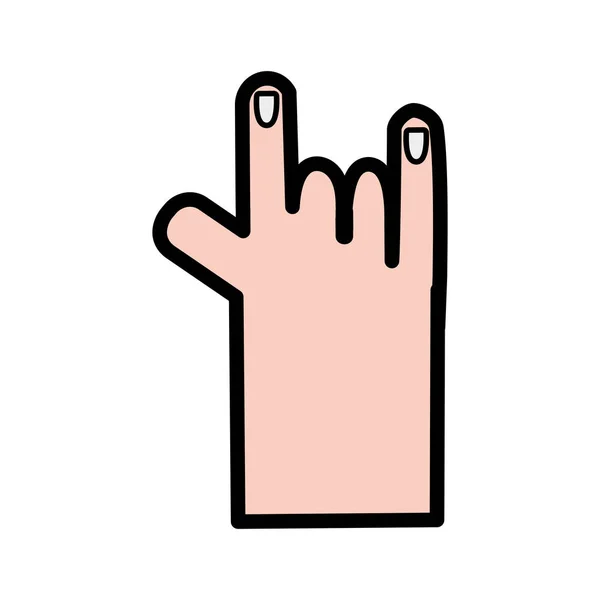 Hand Finger Sign Nails Design Vector Illustration — Stock Vector