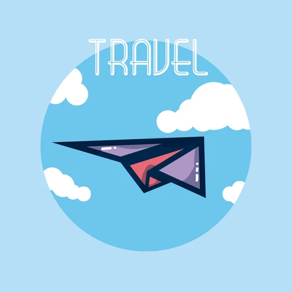 Vacations Travel Elements Cartoons Vector Illustration Graphic Design — Stock Vector