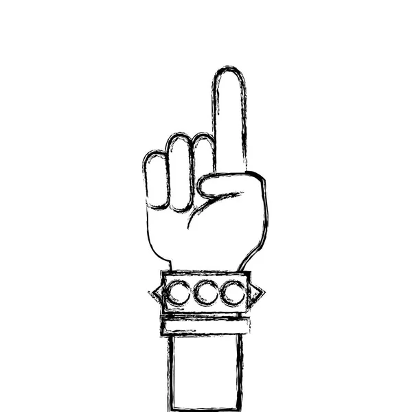 Figure Hand Bracelet Forefinger Symbol Vector Illustration — Stock Vector
