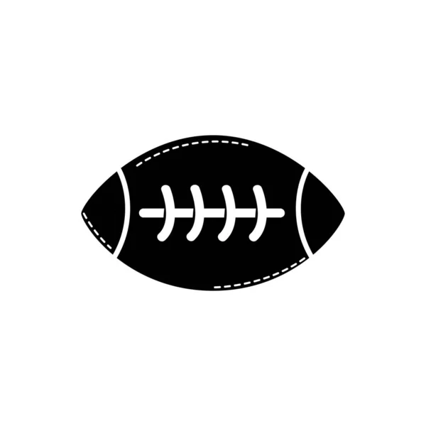 Contour American Football Ball Play Sport Vector Illustration — Stock Vector