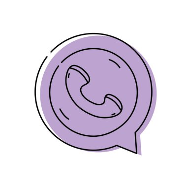 renk telefon işaret içinde sohbet kabarcık metin vektör çizim