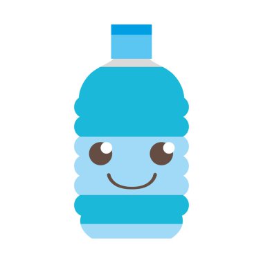 renkli mutlu ve ihale şişe etmek kawaii vektör çizim