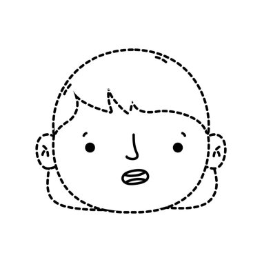 noktalı şekil avatar kız kafasına saç modeli tasarım vektör illustraion