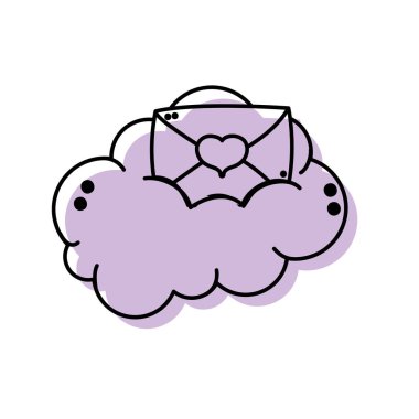 Aşk, tutku ve romantik Tema izole tasarım vektör çizim kartı