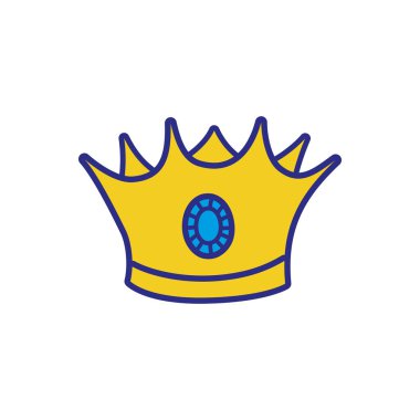 Taç kraliyet lüks ve takı Tema izole tasarım vektör çizim