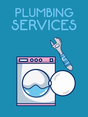 Plumbling yıkama hizmeti kavramı vektör çizim grafik tasarım