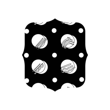 geometrik memphis tarzı arka plan vektör çizim ile kontur quadrate