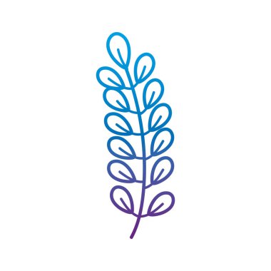 Çiçek Bahçe ve Doğa Tema izole tasarım vektör çizim yaprak