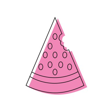 renk lezzetli karpuz meyve organik beslenme vektör çizim ile