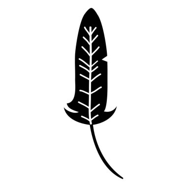 siluet rustik geleneksel tüy yerel stil vektör çizim