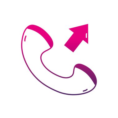 siluet telefon işareti telefon simge vektör çizim aldı