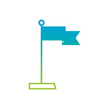 siluet bayrak dekorasyon kutlama tarzı tasarım vektör çizim