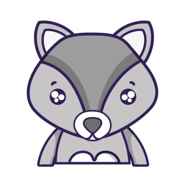 ihale fox sevimli vahşi hayvan vektör çizim