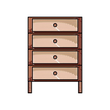 rendelenmiş kabine arşiv dosyası belge çekmece vektör çizim ile