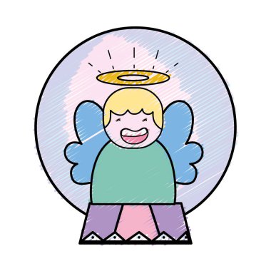 neşeli Noel dekorasyon tasarım vektör çizim nesnesine rendelenmiş