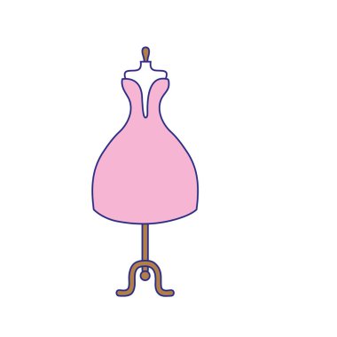 çizgi rengi moda ve zerafet stil tasarlamak vektör elbise