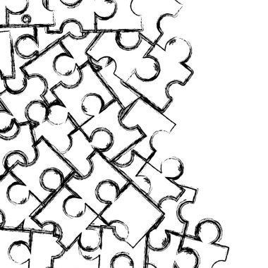 puzzle parçaları oyun arka plan tasarım vektör çizim şekil