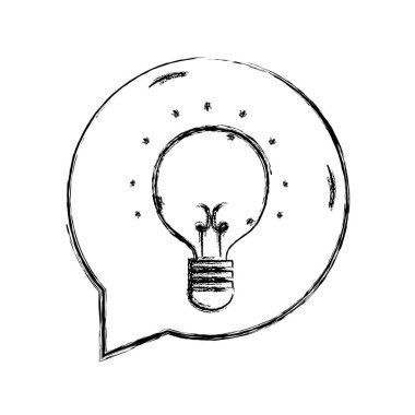 Şekil ampul fikir sohbet kabarcık mesaj vektör çizim içinde