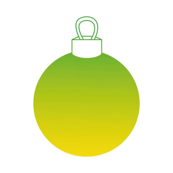 Silueta Círculo Bola Decoración Para Navidad Diseño Vector Ilustración — Vector de stock