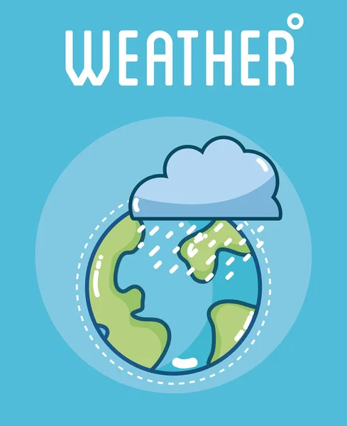 World Rainy Day Card Vector Illusttration Graphic Design — Stock Vector