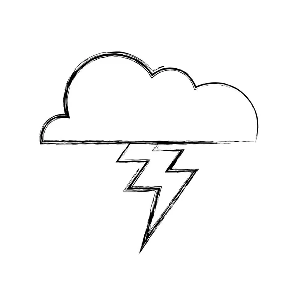 图云与雷声自然天气天空向量例证 — 图库矢量图片