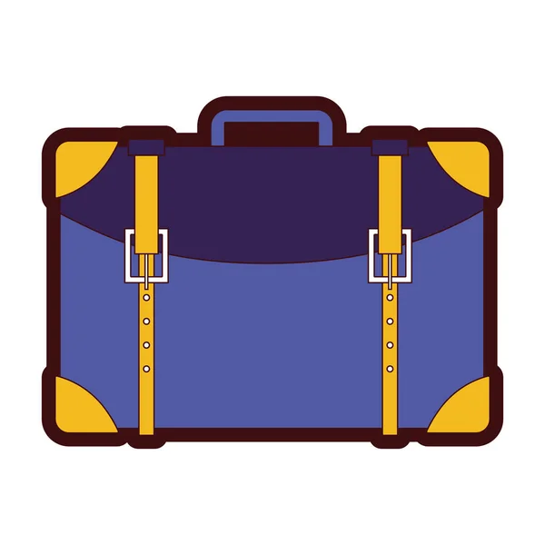 Linie Farbe Reise Rucksack Reise Touristische Abenteuer Vektor Illustration — Stockvektor