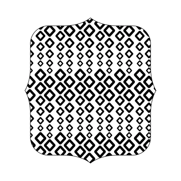 Silhouette Quadrat Mit Grafisch Nahtlosen Kreativen Hintergrund Dekoration Vektor Illustration — Stockvektor