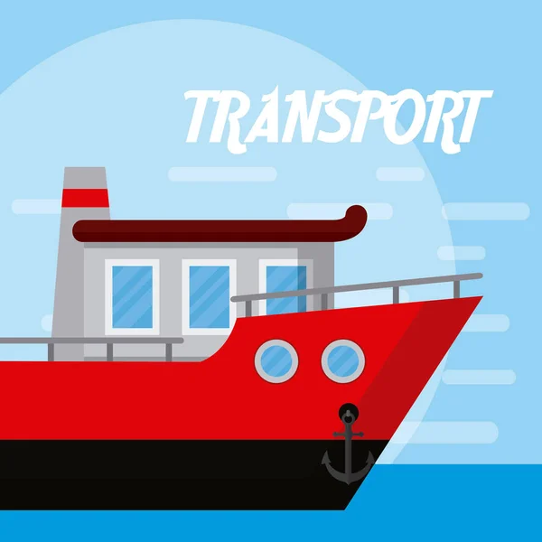 Vissersboot Zee Vector Illustratie Grafisch Ontwerp — Stockvector