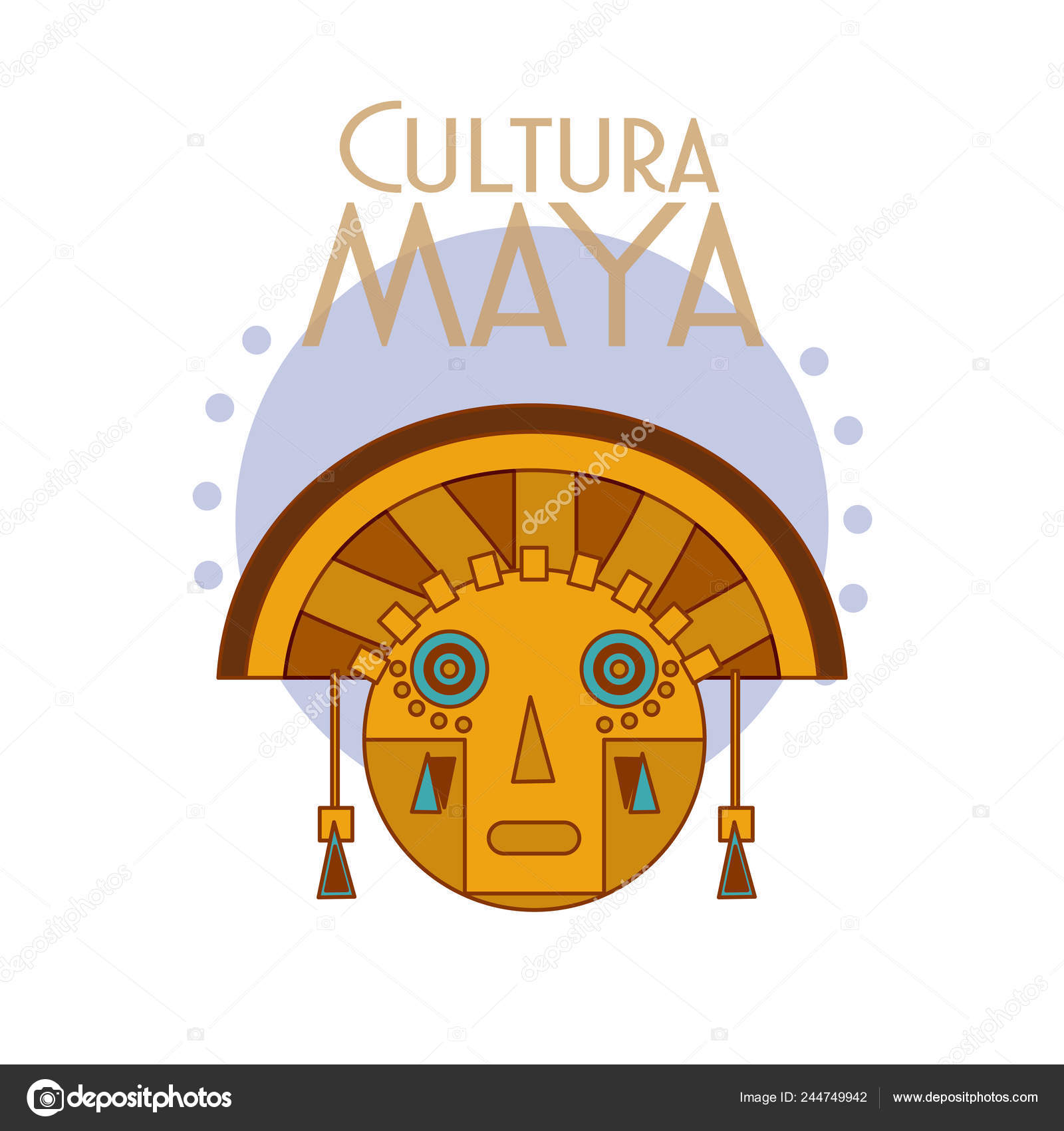 Cultura Maya God Sculpture Poster Vector Illustration Graphic Design Stock Vector C Stockgiu